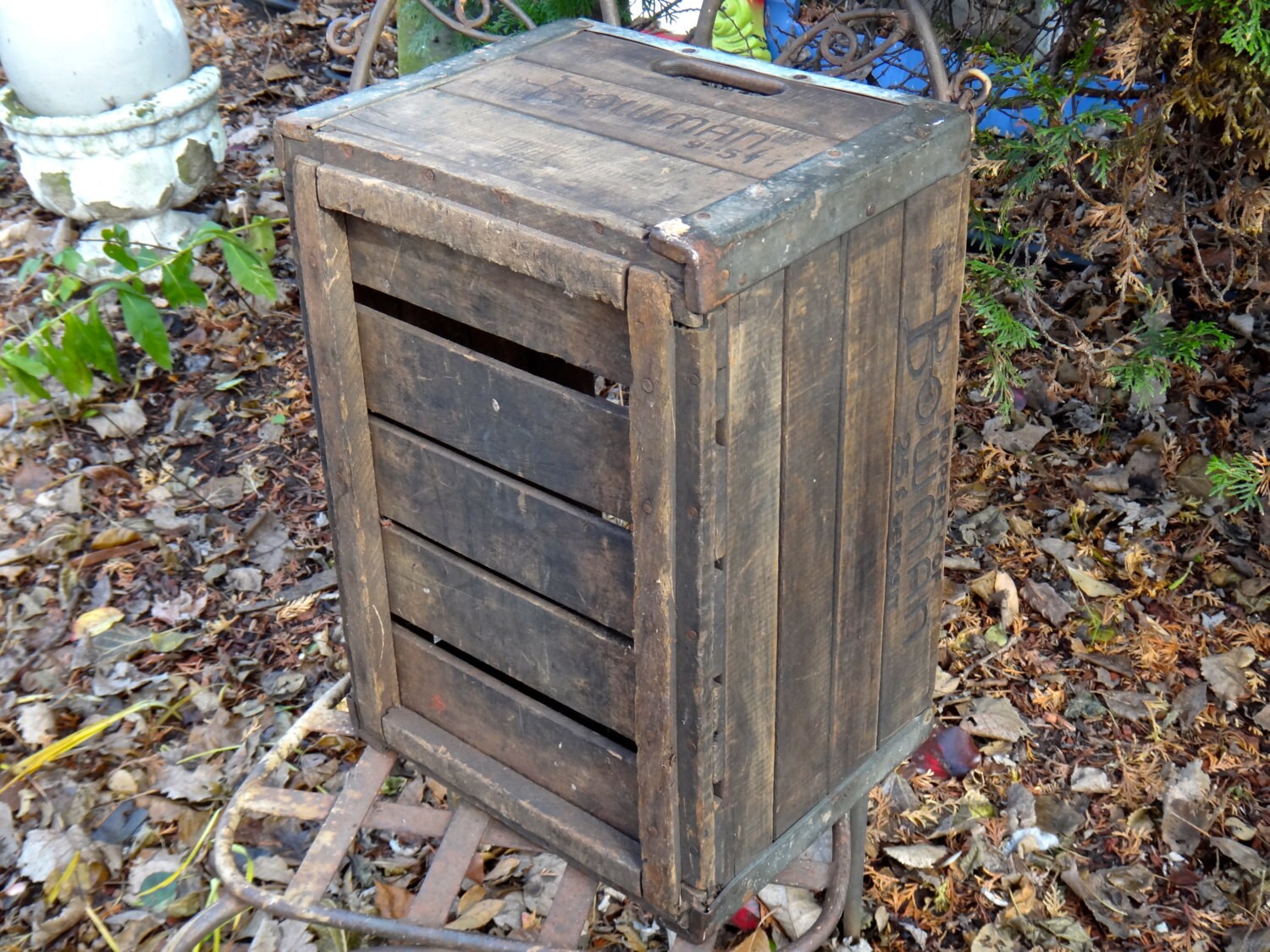 Bowman Crate 1951 Milk Crate 1950s Chicago Bowman Dairy Etsy