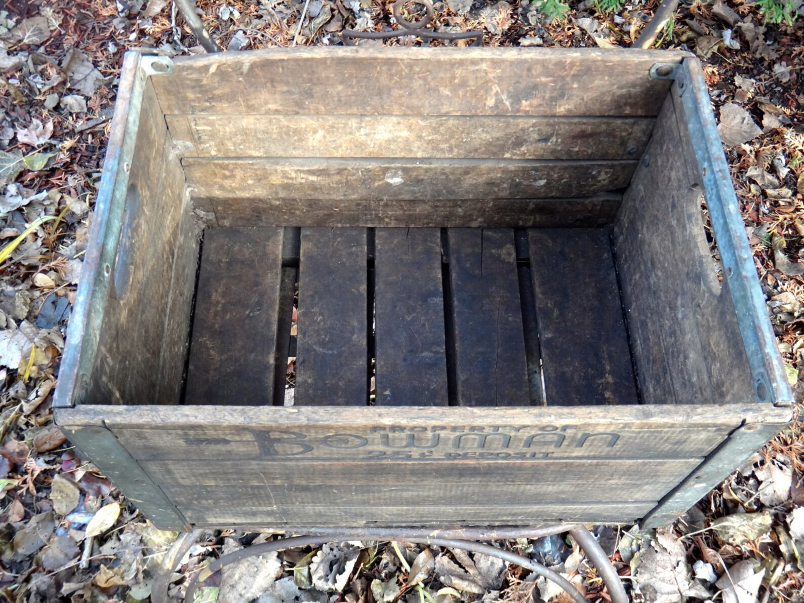 Bowman Crate 1951 Milk Crate 1950s Chicago Bowman Dairy Etsy
