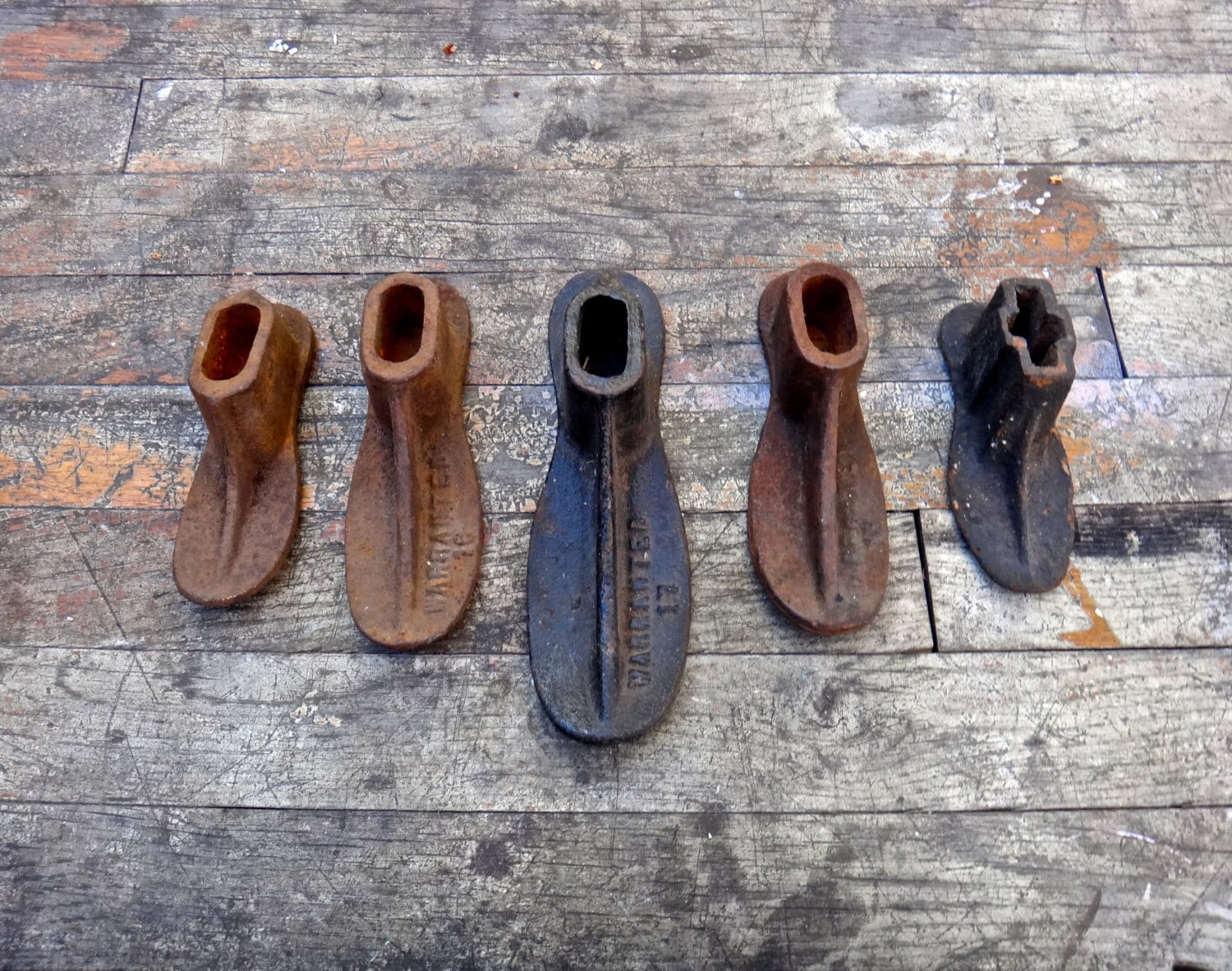 Metal Shoe Forms FIVE Metal Cobbler Forms Foot Rustic Shelf Etsy