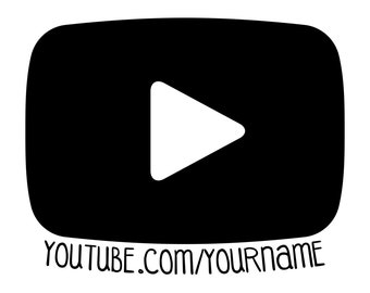 Personalized Youtube Logo Laptop Macbook Car Decal Etsy Israel