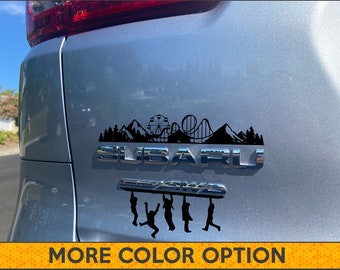 The Lost Boys Trees and Mountain Decal , Car Emblem Graphic, Sticker for Trunk Rear, Subaru