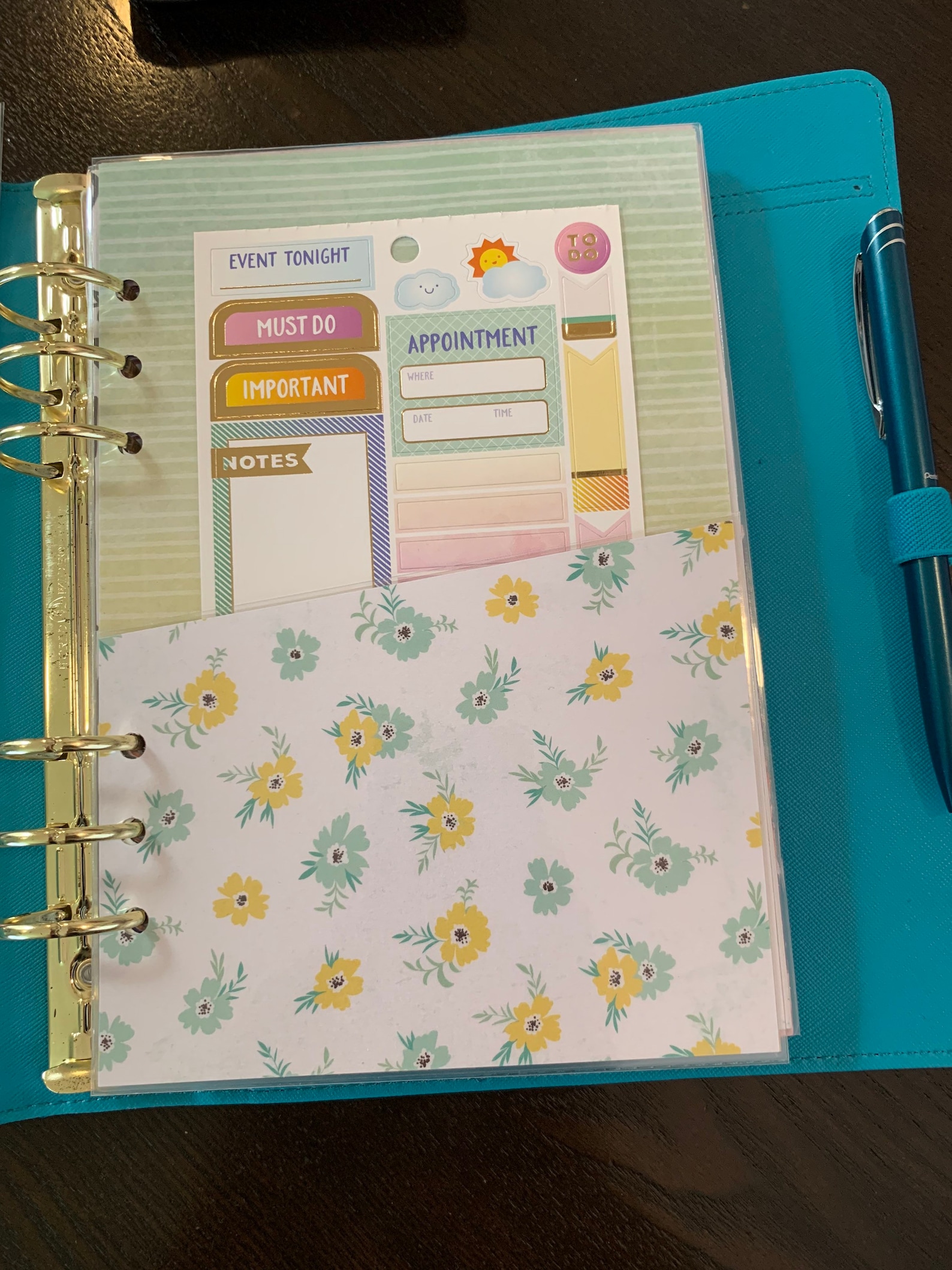 Laminated A5 Large 6 Ring Planner Pocket Etsy