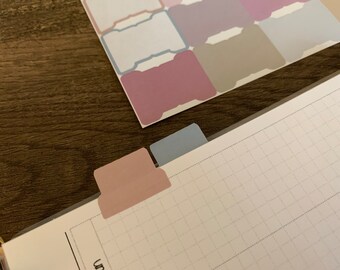 Multicolored Blank Permanent Stick on Tab Divider Stickers for Your ...