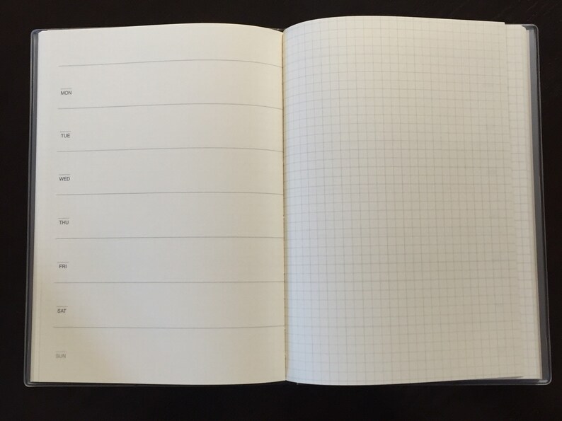 Muji A5 Undated Monthly and Weekly Planner Etsy Canada