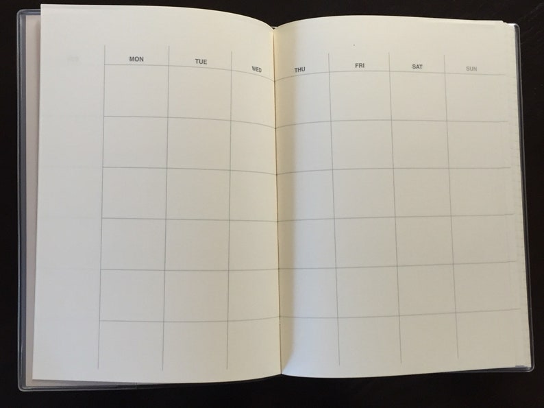 Muji A5 Undated Monthly and Weekly Planner Etsy
