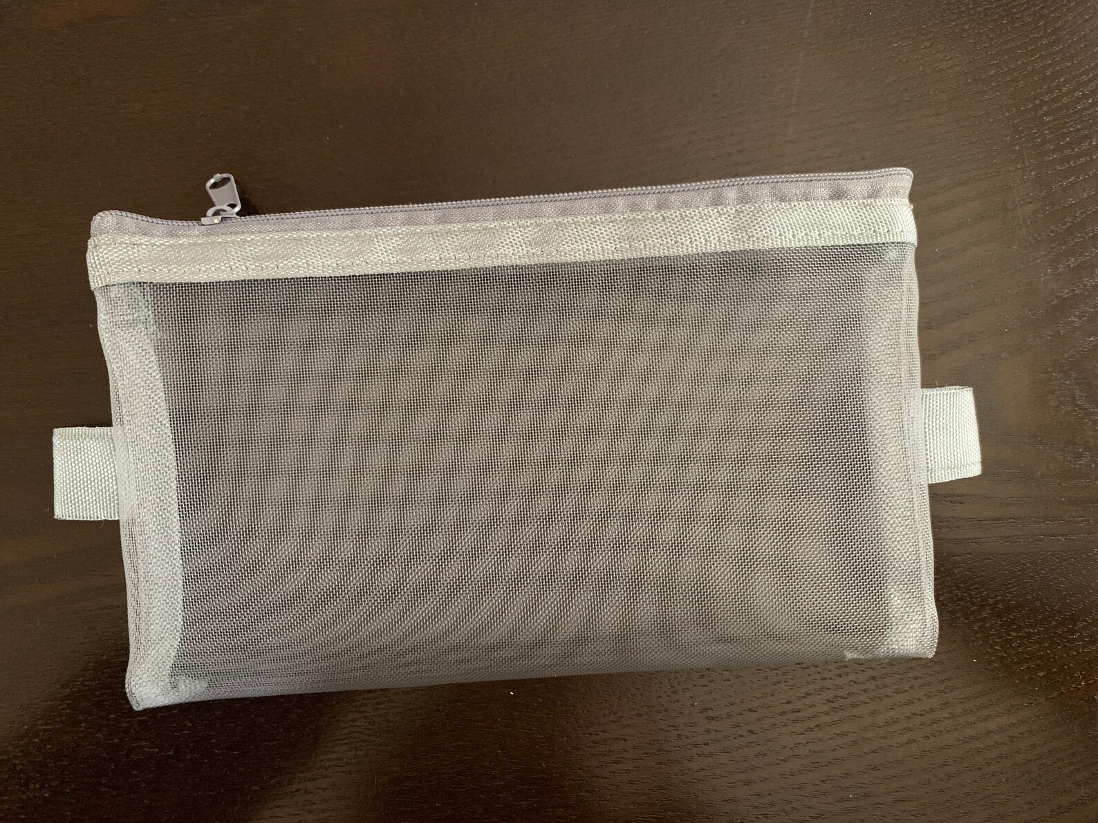 Muji Style Grey Mesh Zipper Pencil Pouch Case Etsy