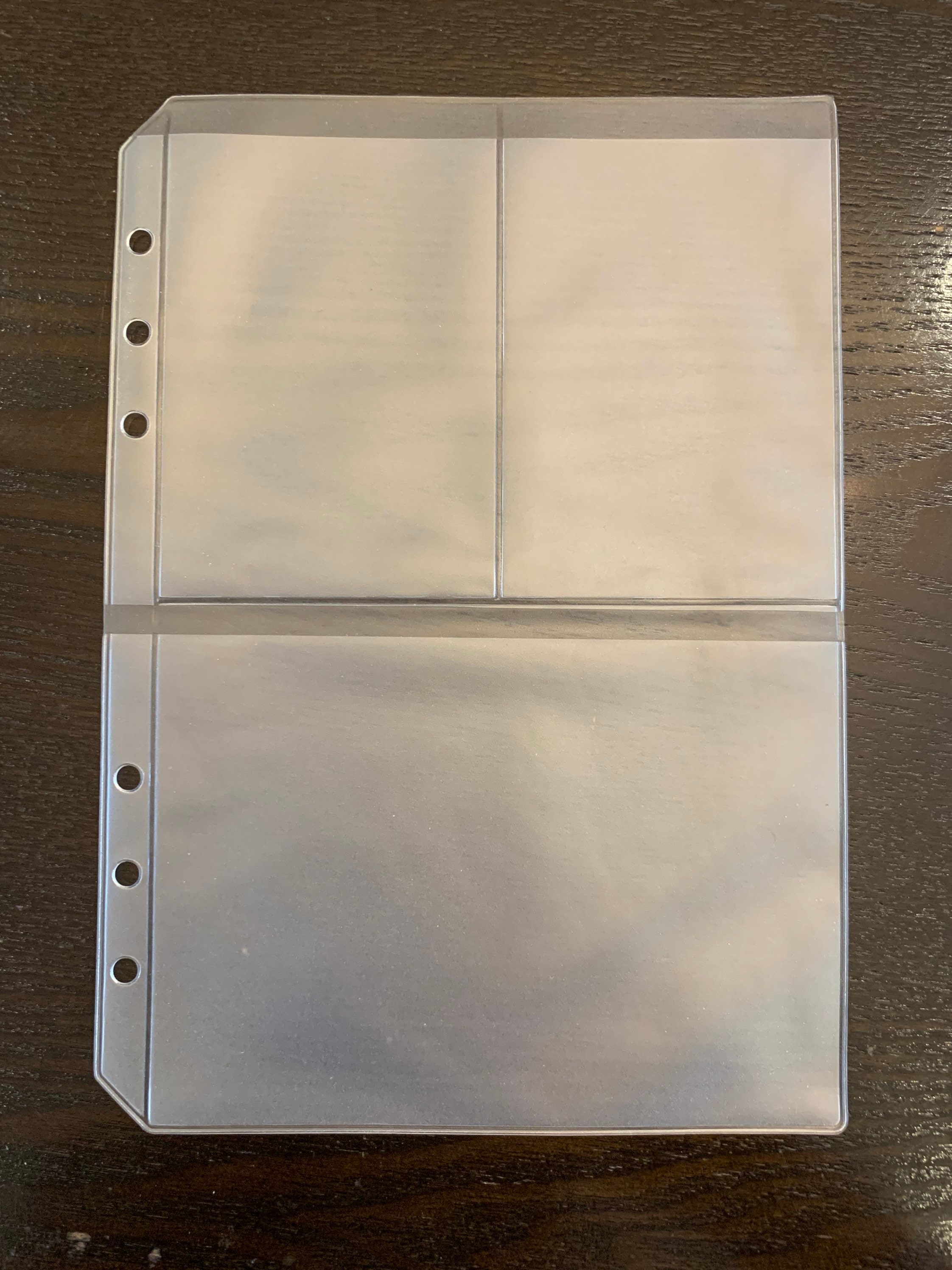 A5 Large 6 Ring Planner Card/ Sticker Holder Clear Plastic Etsy