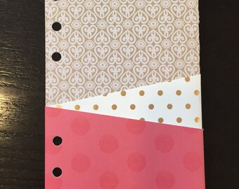 Personal Filofax Kikki K Medium Double Sided Planner Pocket