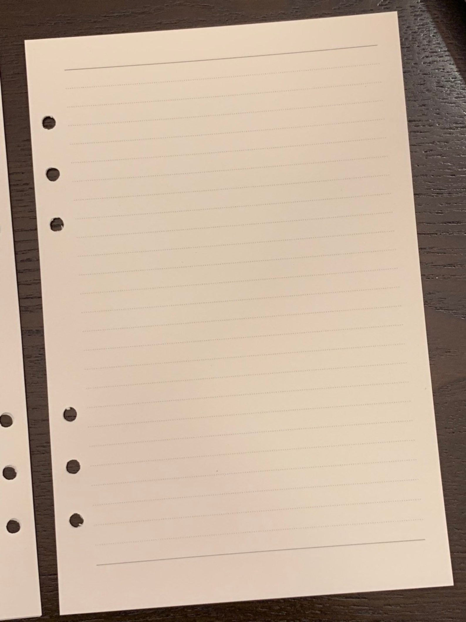 CLEARANCE Printed A5 Large 6 Ring Planner Lined Paper Inserts Etsy