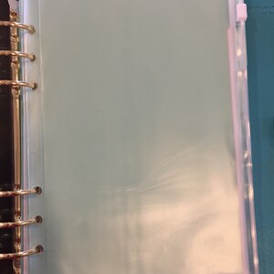 A5 Large 6 Ring Planner Clear Plastic Zip Pouch. DIY Budget Binder, Sticker Book