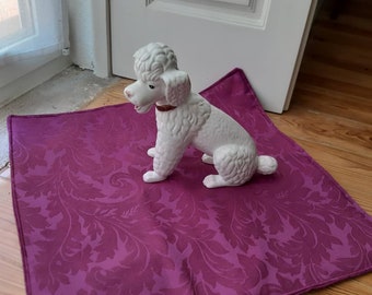 Pet dog cat blanket brocade purple upholstery fabric pet pad couch blanket