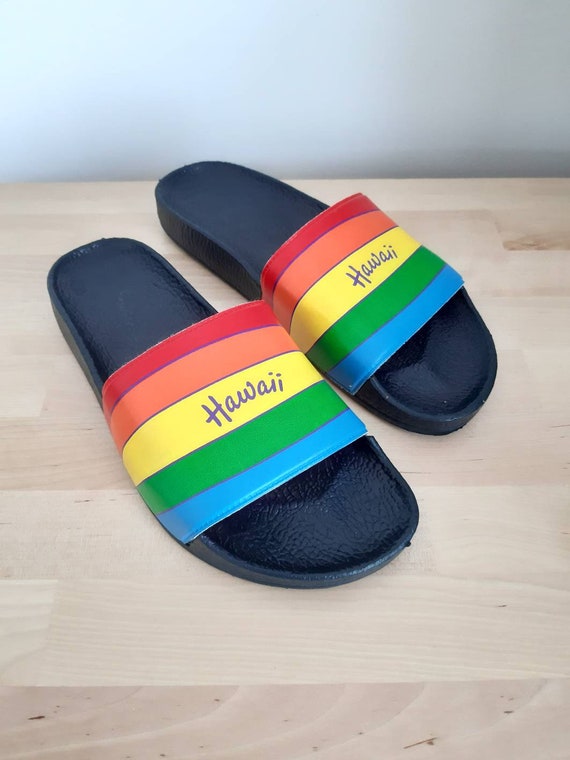 rainbow rubber shoes