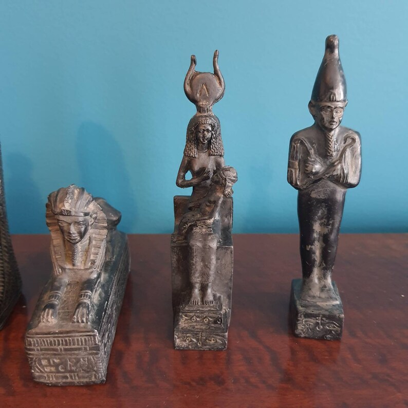Vintage Collectible Ancient Egypt Figurines Sculptures Gods Etsy