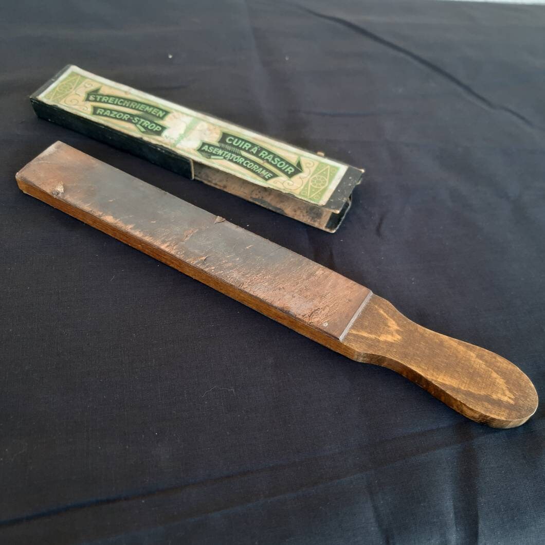 Vintage Old Razor Strop Leather Razors Sharpener Etsy Ireland