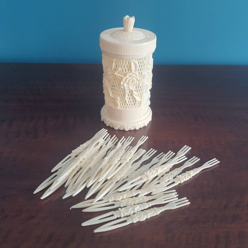 Vintage Mid Century Bakelite Plastic Cocktail Picks Dinner Etsy