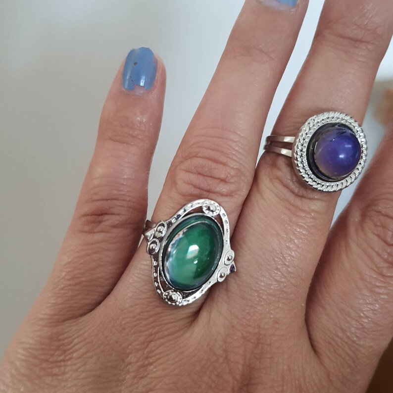 Moon mood rings statement 90s ring