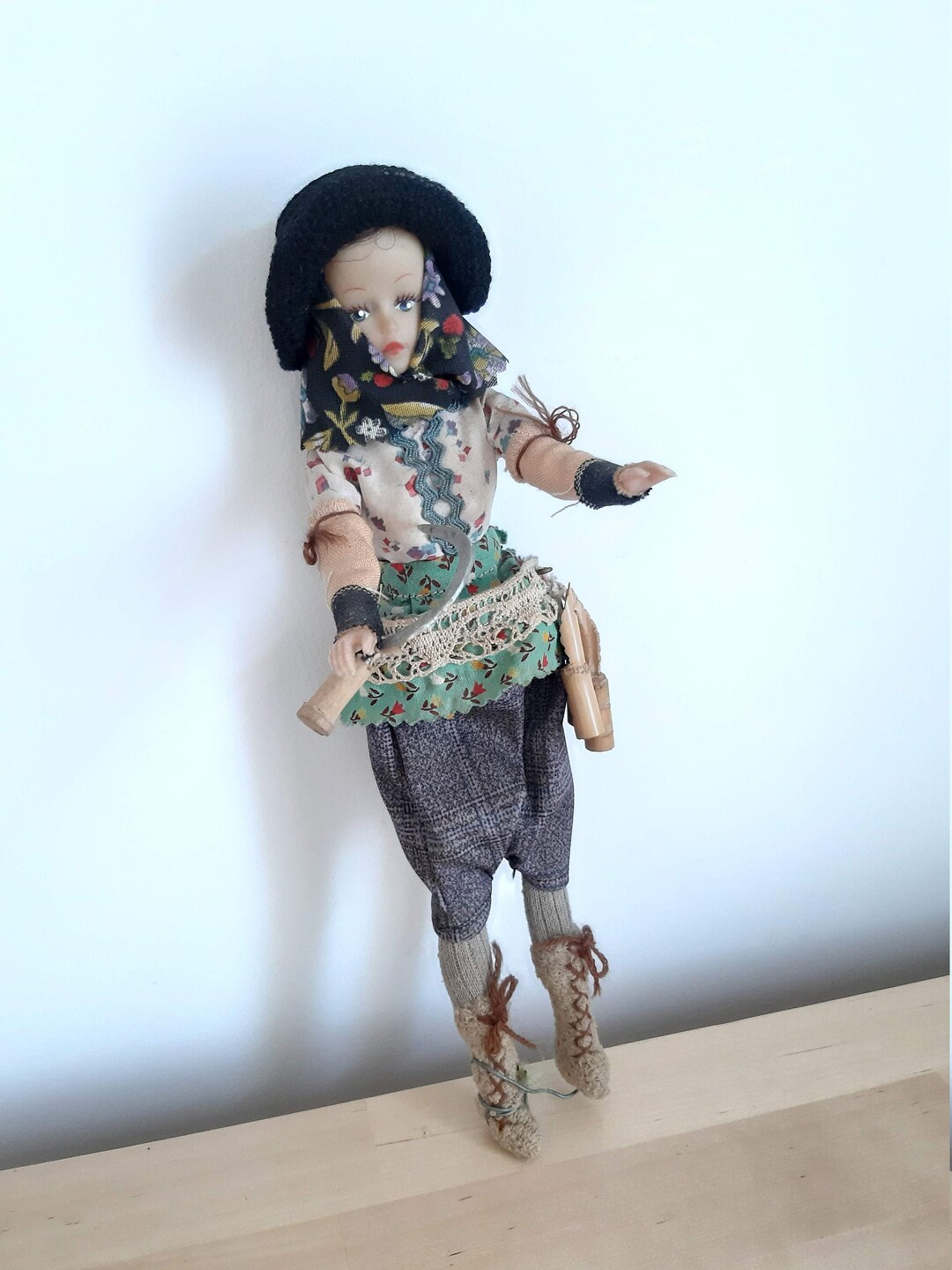 Vintage rural farmer reaper peasant barbie doll handmade Etsy 日本