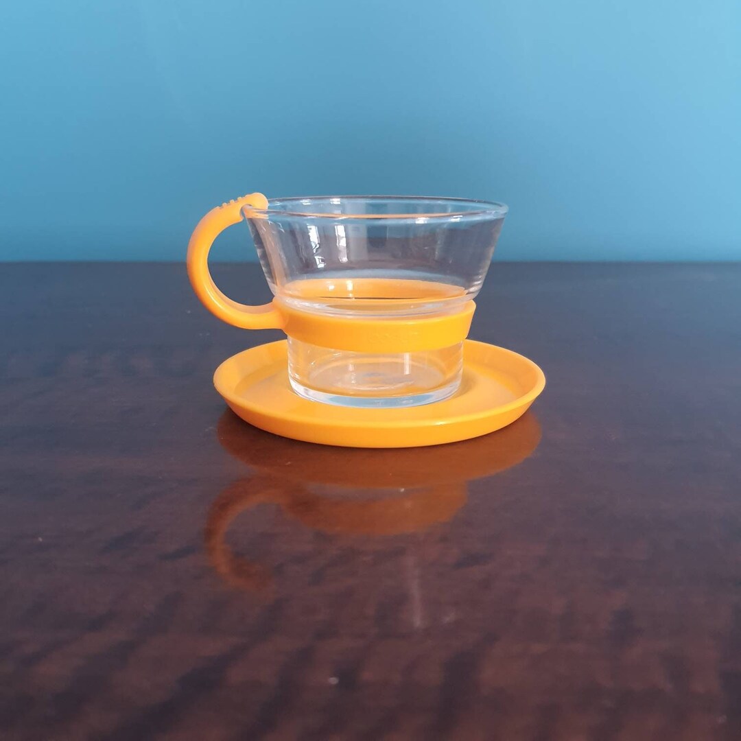 Vintage Bodum Espresso Coffee Cup and Saucer Yellow Denmark Made Etsy
