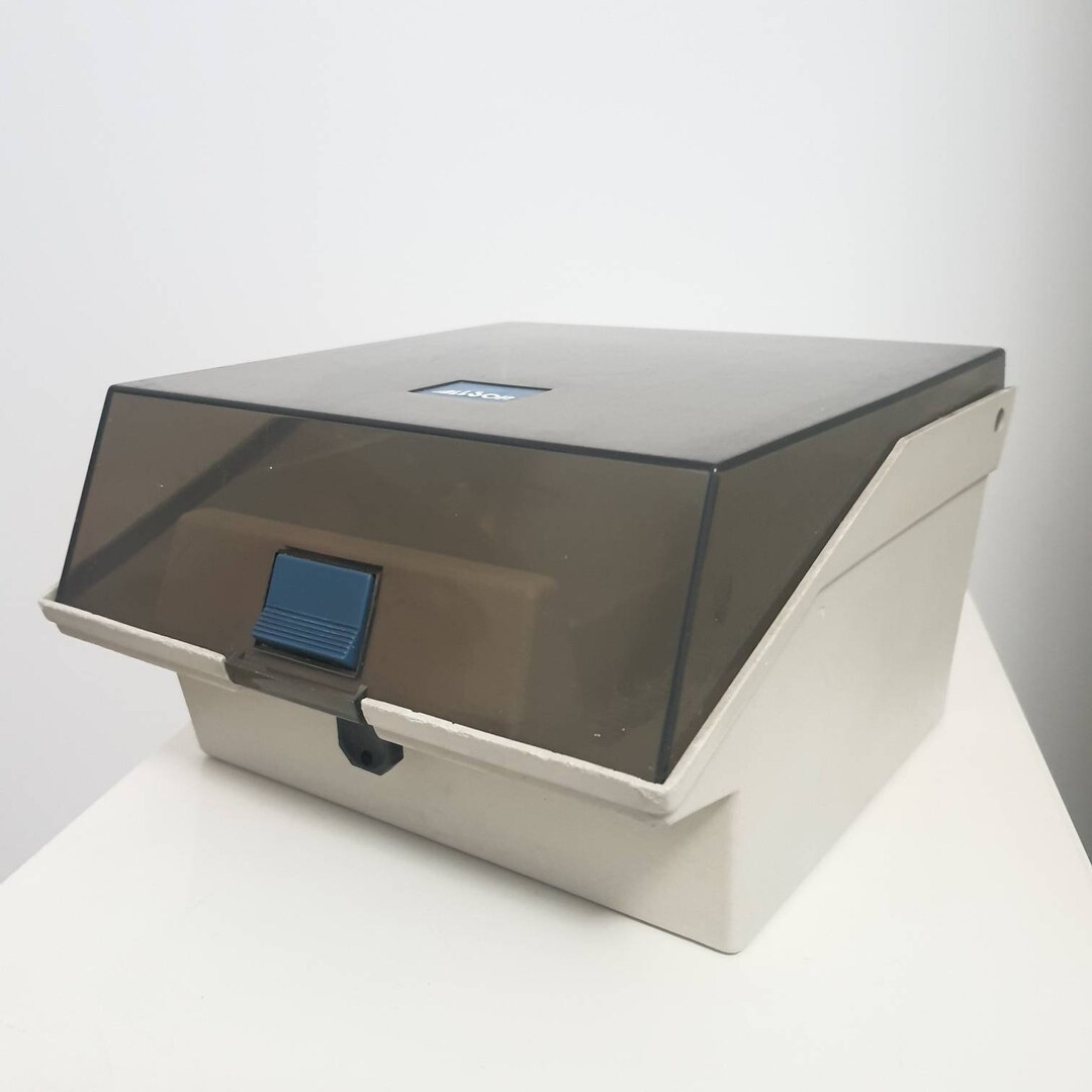 Vintage Floppy Disk Box With Key Diskette Filing Box Document Organizer