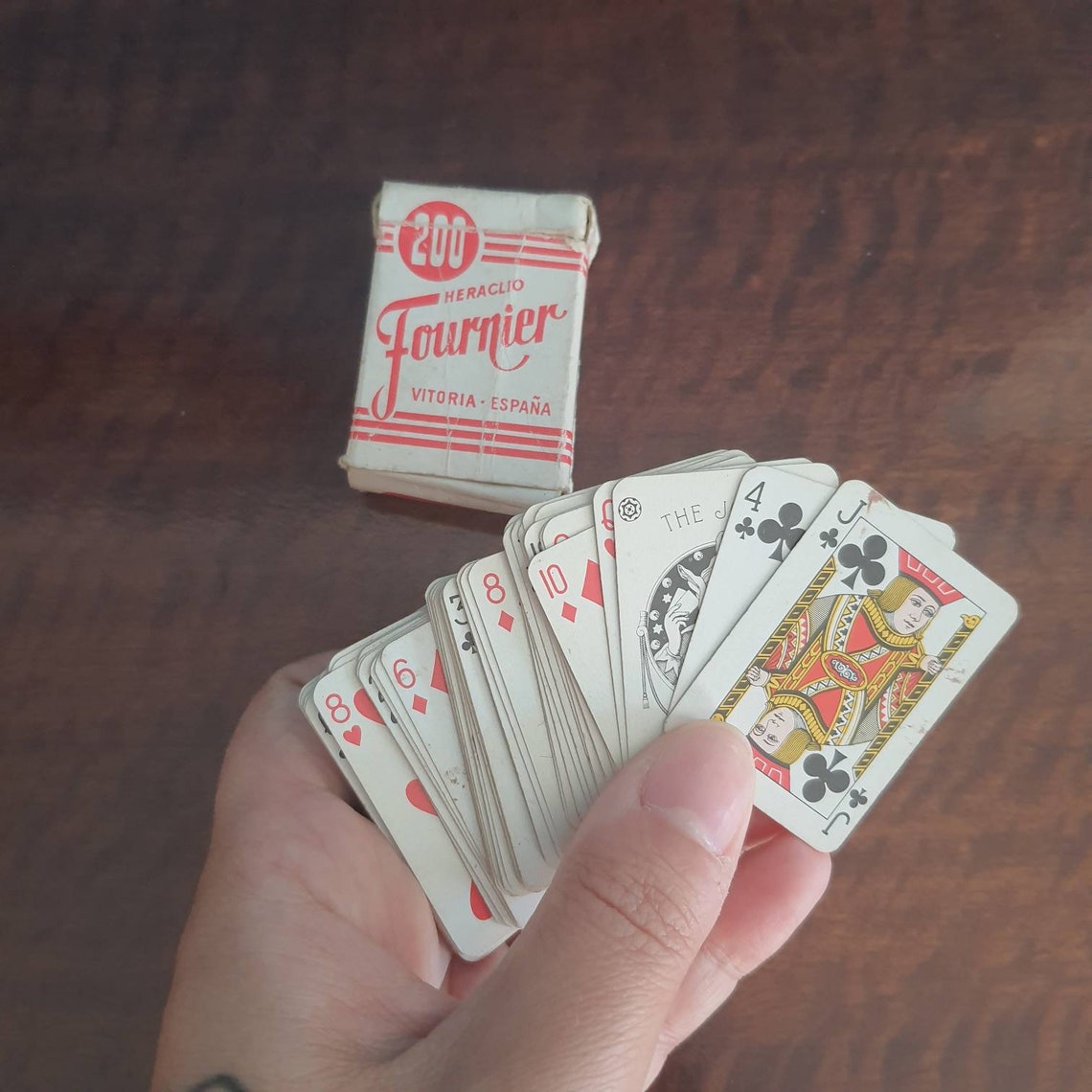 Vintage mini deck of playing cards miniature liliput made in Etsy