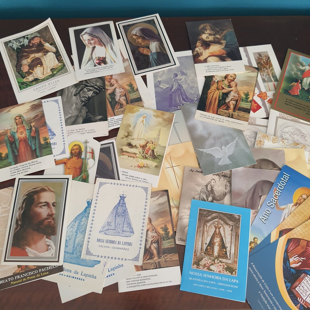 Religious Art Lot of 41 Catholic Ephemera Funeral Prayer Etsy