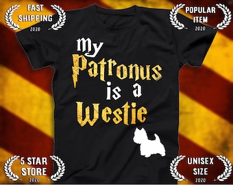 Westie shirt - Westie Patronus T-shirt