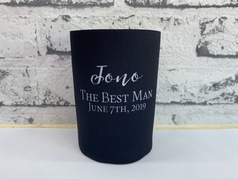 Wedding Party Stubby Holder Personalised Name Role and Etsy