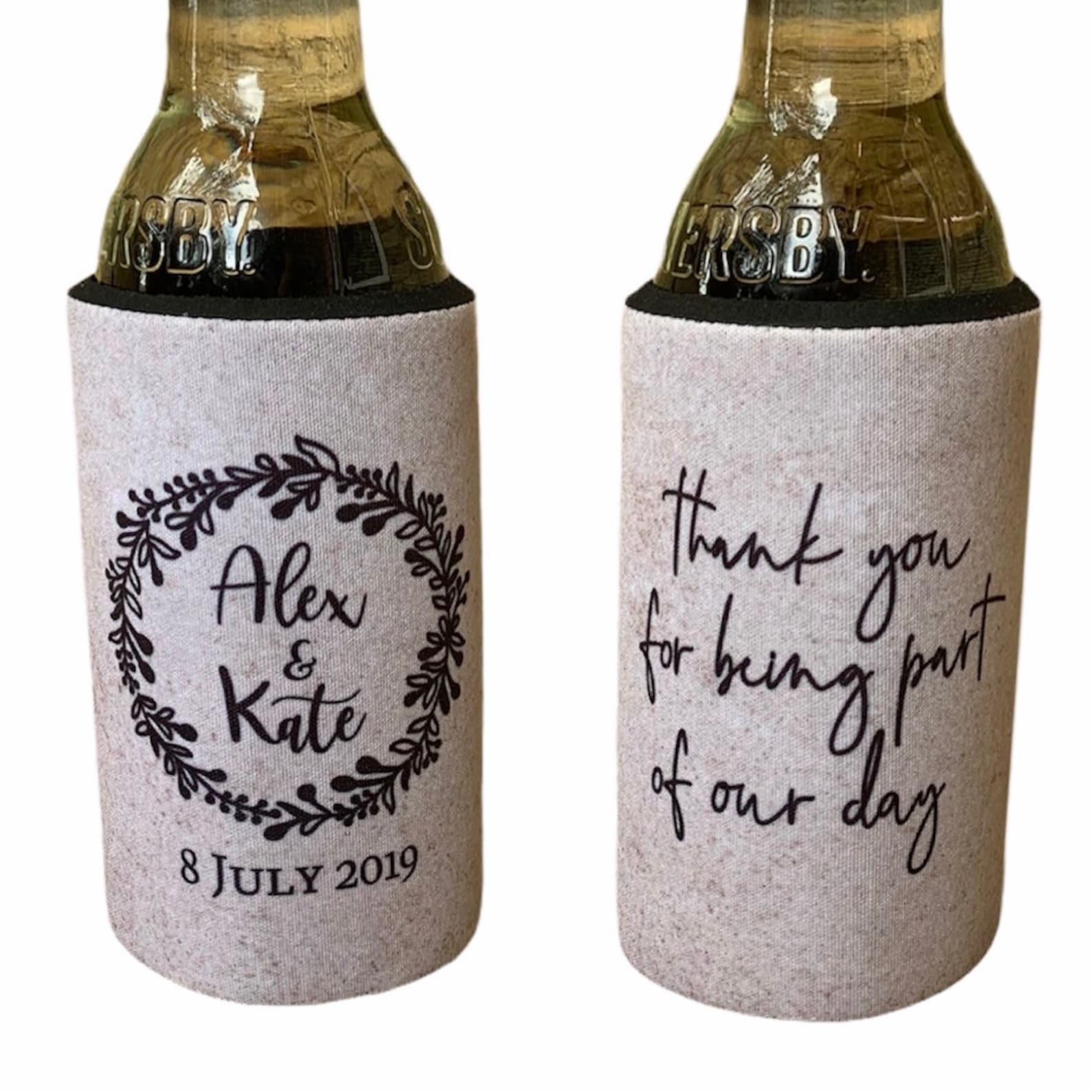 Custom Stubby Holders With Base Free Shipping Wedding Favours Etsy