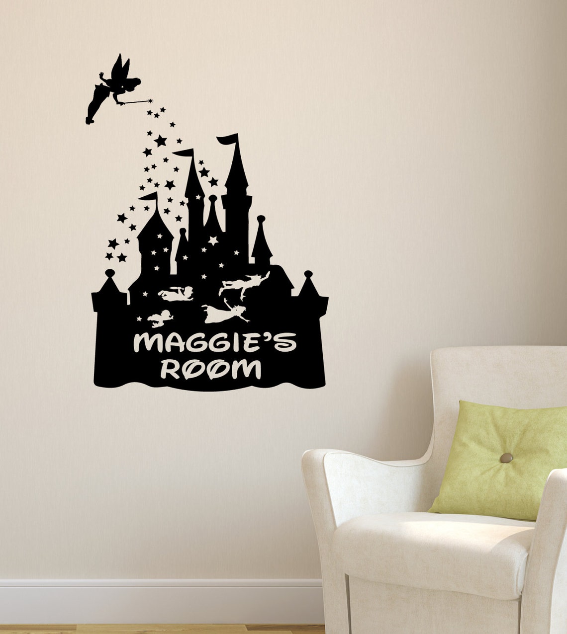 Personalised Disney Castle wall sticker / hogwarts castle wall Etsy