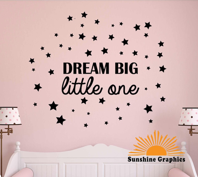 dream big iittle one wall decal removable wall art / wall | etsy