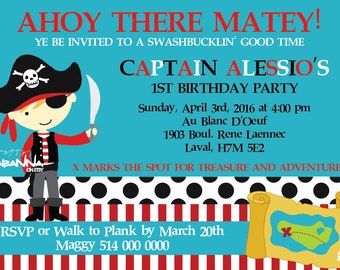 Boys Pirate Invitation