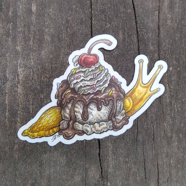 ONE Banana Slug Split matte vinyl sticker