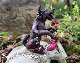 Elegantly Gorey Werewolf sculpture