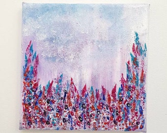 Original Painting | Abstract Art | Acrylic Painting | "In Your Dreams" on Stretched Canvas 6 x 6" (15 x 15 cm)