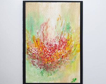 Original Painting  | Greeting Card | Floral Painting | Hand Painted Card.
