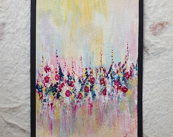 Original Painting  | Greeting Card | Floral Painting | Hand Painted Card.