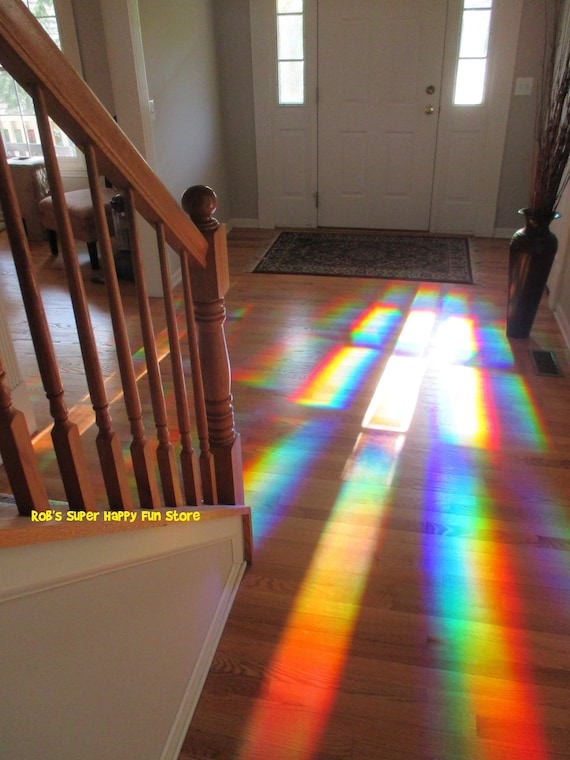 Rainbow Window Sun Catcher Film Diffraction Grating Prism Sheet - Bring Beautiful Rainbows Into Your Home - 3 Sizes