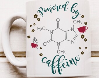 Desarrollado por Cafeína-1 Coffee Bean Starbucks Tea Mom Vida SVG PNG Digital Cut File Iron on Transfer
