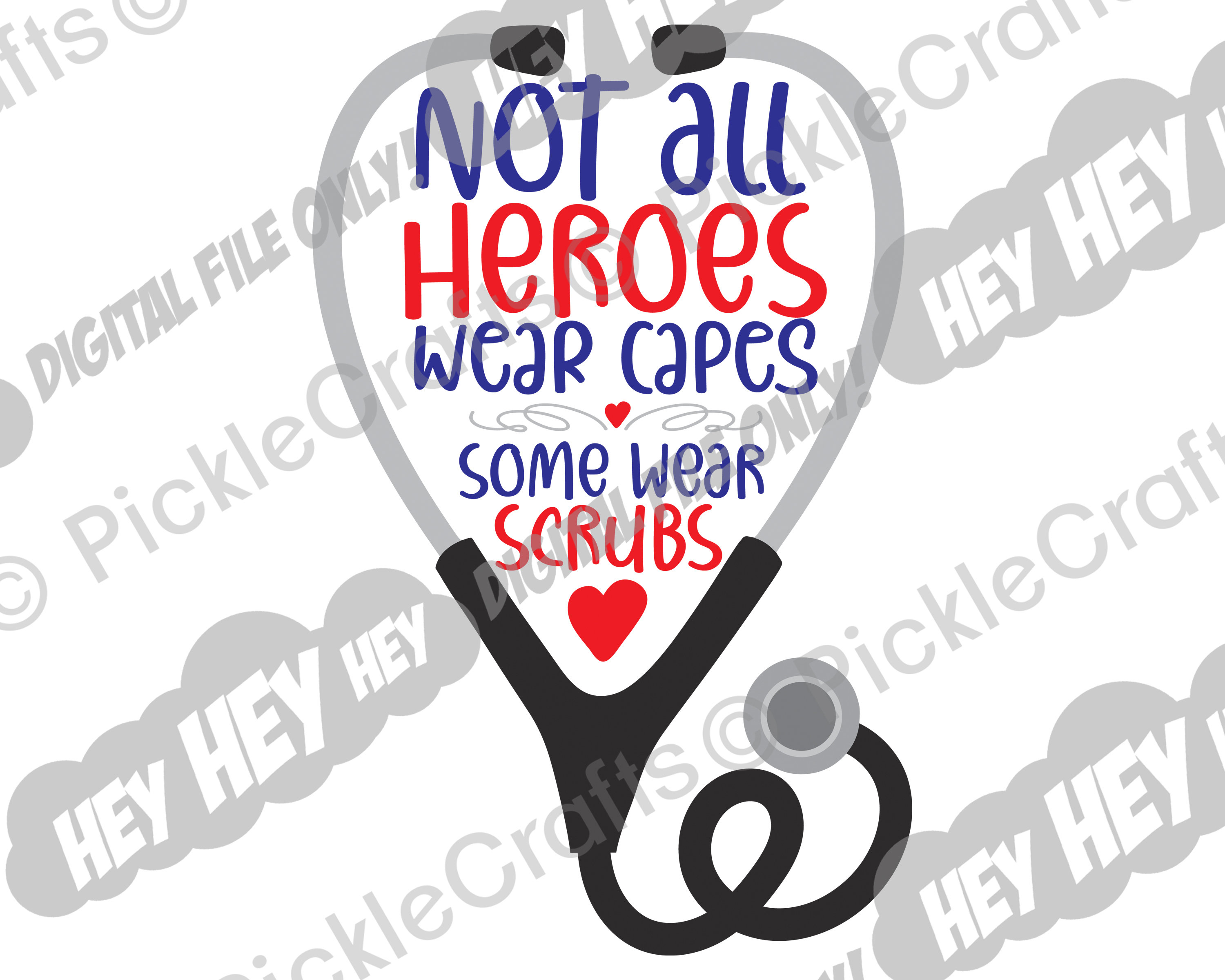 Not All Heroes Wear Capes Some Wear Scrubs Doctor Nurse ER Superhero ...