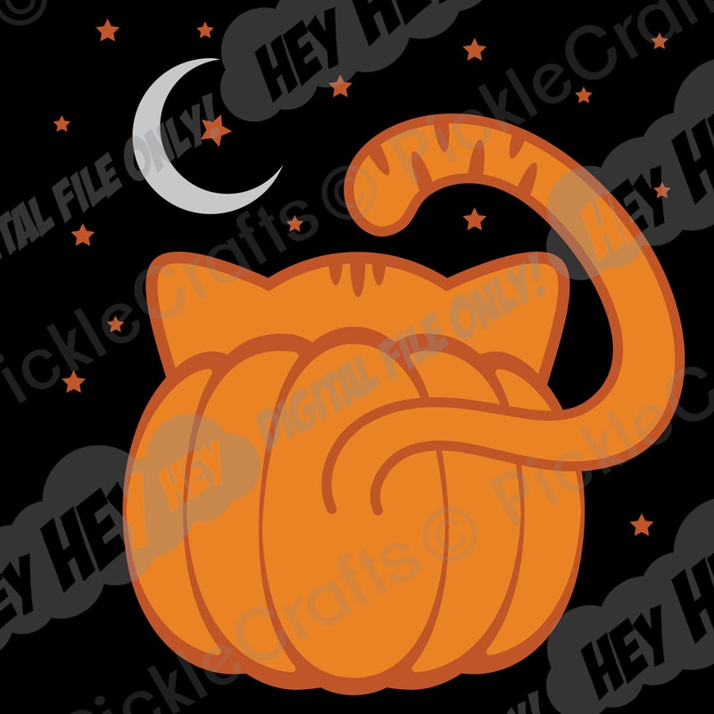 Cat Butt Pumpkin Stencil for Pumpkins - Etsy