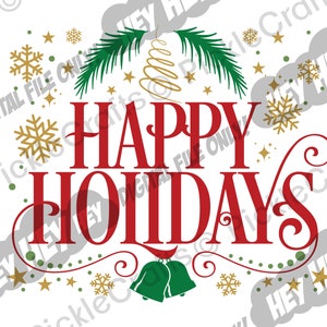 Weihnachten Frohe Feiertage Willkommen Schild Shirt SVG PNG Digital Cut File Design Bügelbild Wasserschiebefolie Aufkleber