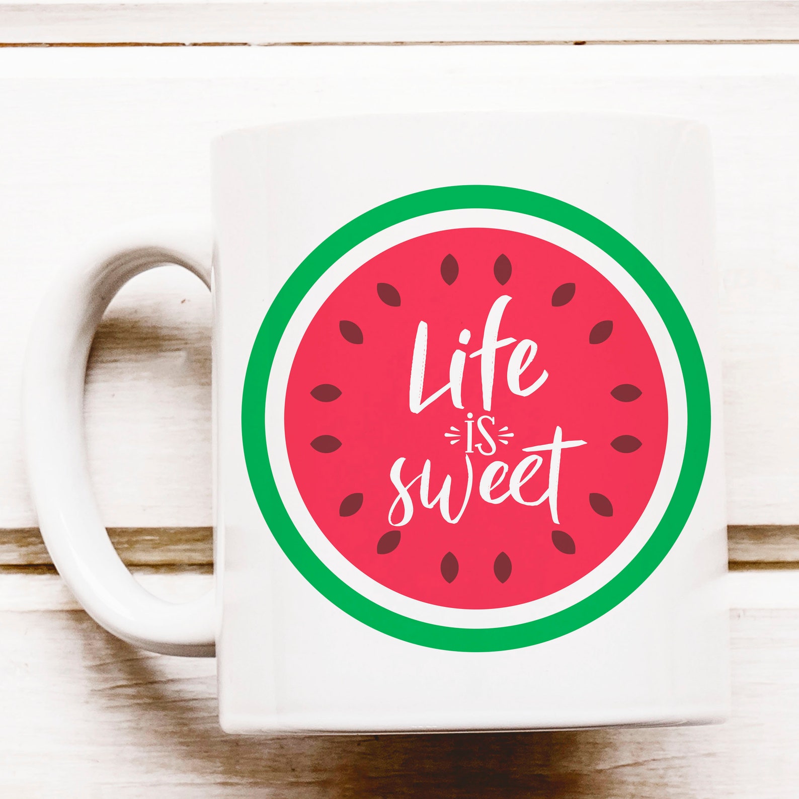 Download Watermelon Life Is Sweet Fruit Positive Affirmations SVG ...