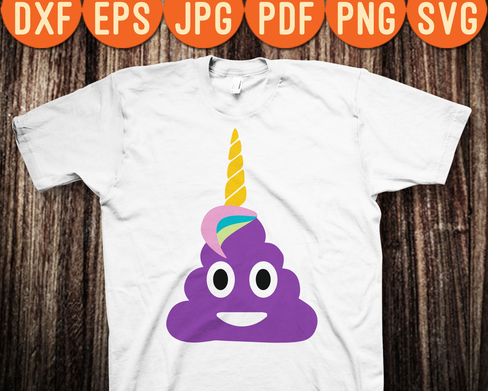 Unicorn Poo Poop Emoji Hair Funny SVG PNG Digital Cut File | Etsy