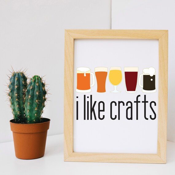 Download I Like Crafts Beer Svg Png Digital Cut File Iron On Transfer Etsy