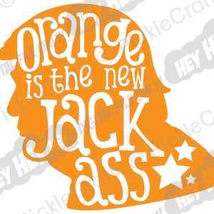 Trump Orange is the New Jackass Resist Liberal Resist Election SVG PNG Digital Cut File Iron on Transfer Sublimation Design Printed Decal