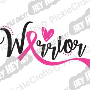 Brustkrebs Krieger Überlebende Band Cancer Awareness SVG PNG Digital geschnitten Datei Eisen auf Übertragung Sublimation Design Wasserschiebe gedruckt Aufkleber