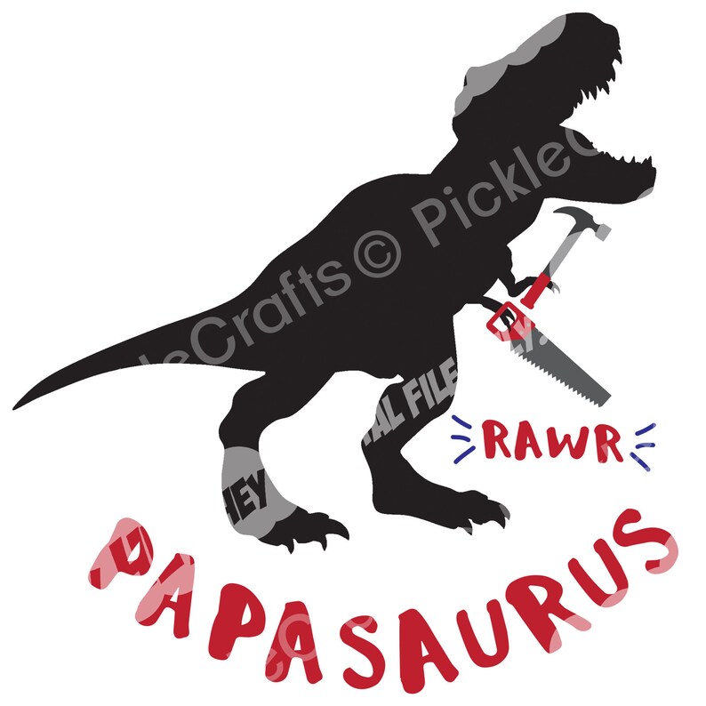 Download Papasaurus Dinosaur T-Rex New Dad Father's Day SVG PNG | Etsy