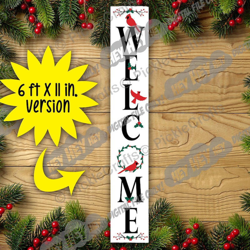 Cardinal Note Welcom Cardinal Welcome Sign - Etsy