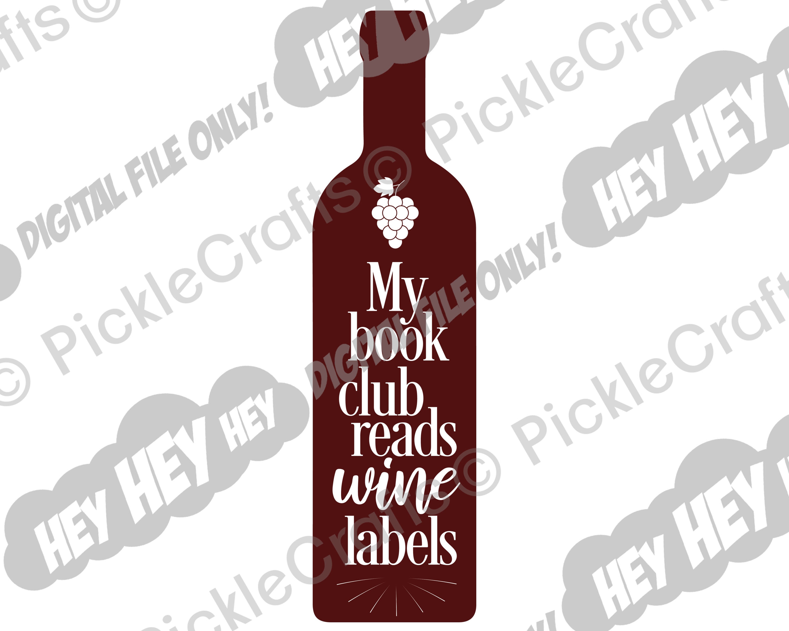 My Book Club Reads Wine Labels Womens Funny SVG PNG ...
