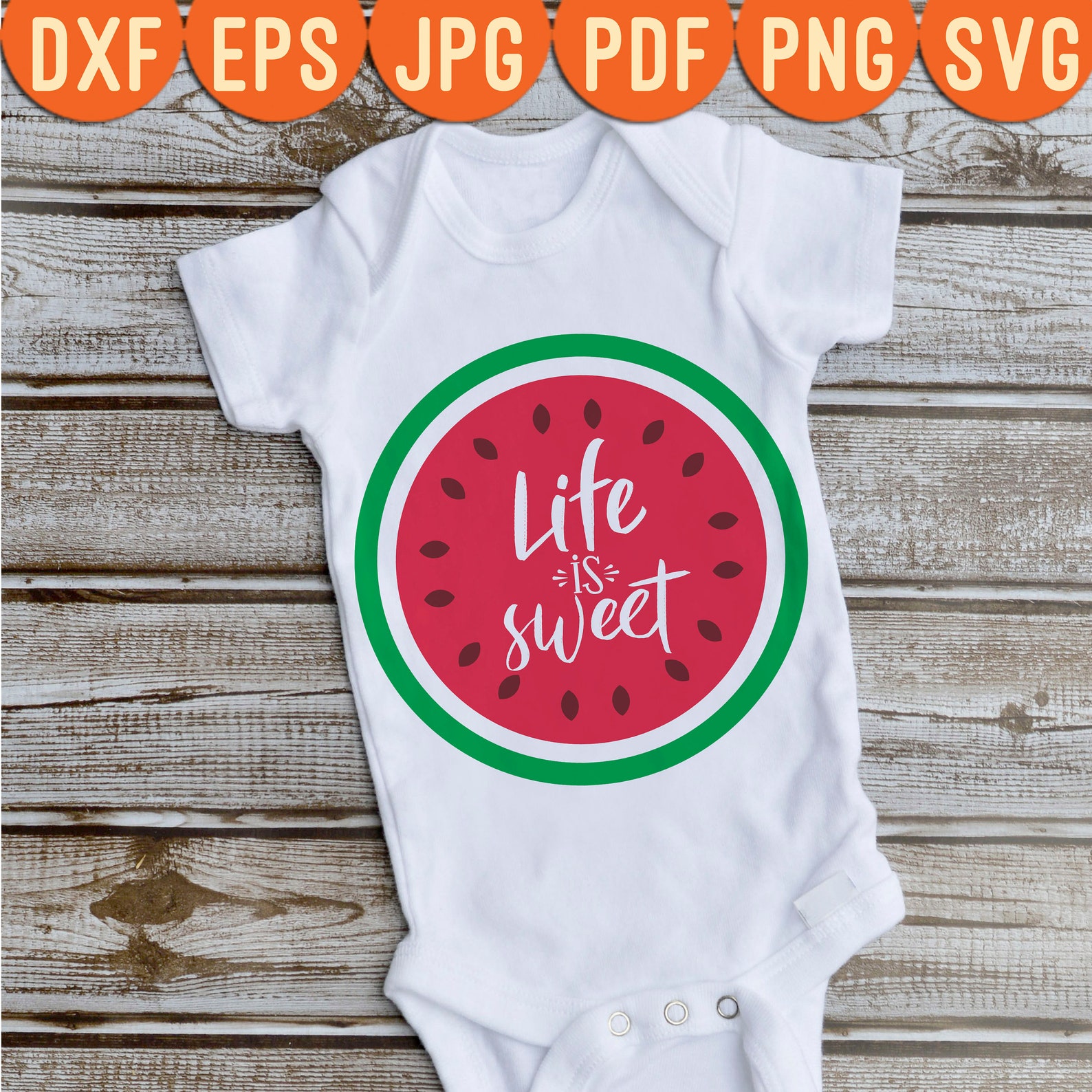 Download Watermelon Life Is Sweet Fruit Positive Affirmations SVG ...